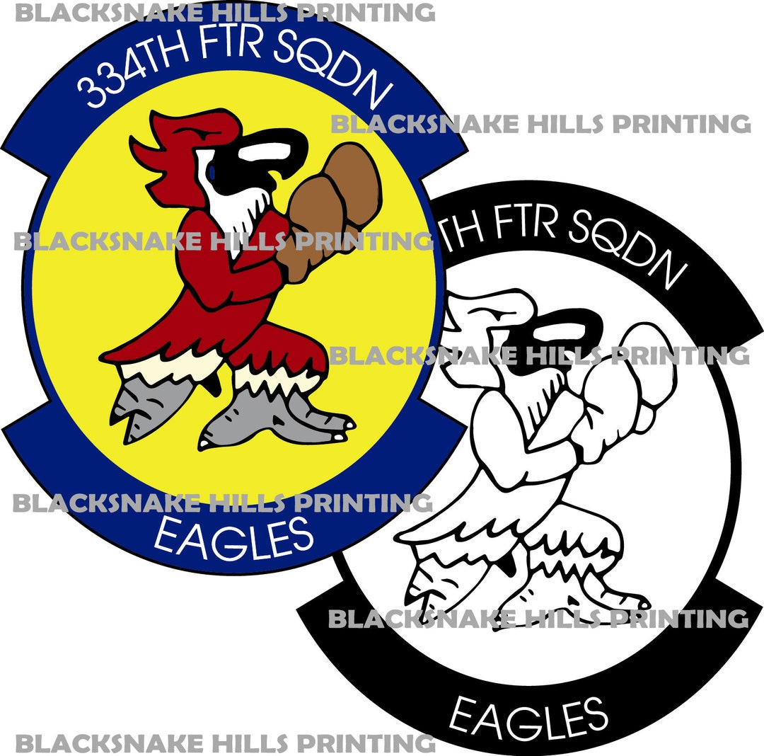 334th Fighter Squadron Classic Patch Vector Image Files Ai Etsy