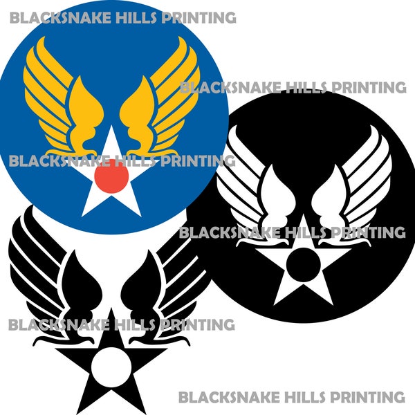 US Army Air Corps WW2 "Hap Arnold" Logo Vector Image Files (Multiple Formats) Plus JPG