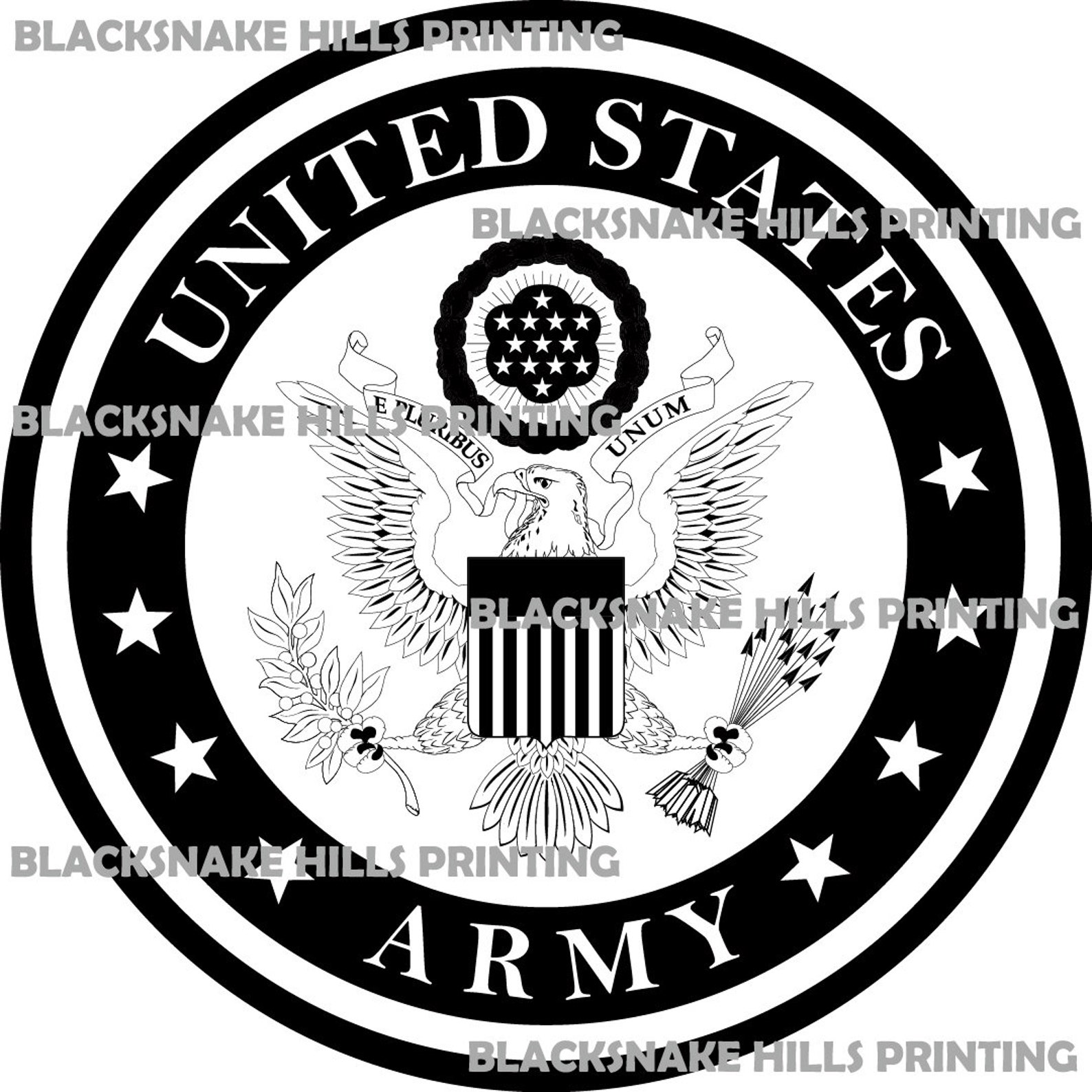 U.S. Army Emblem Vector Image Files multiple Formats Plus - Etsy