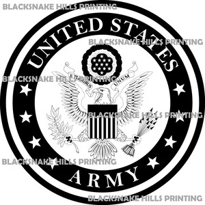 U.S. Army Emblem Vector Image Files multiple Formats Plus JPG - Etsy