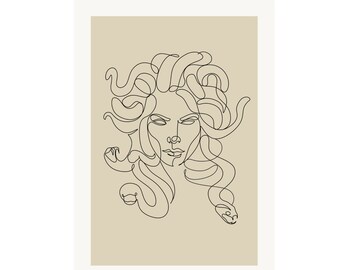 Medusa Digital Download, Feminist Print, Request your own colour