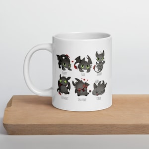 Taza de humor "Desdentado" / Feliz, Triste, Enojado, Hambriento, Enamorado, Cansado, Regalo para ella, Él, Navidad, Cumpleaños