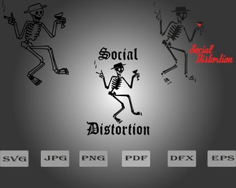 Social Distortion Band Insigne Svg Png Files Bundle
