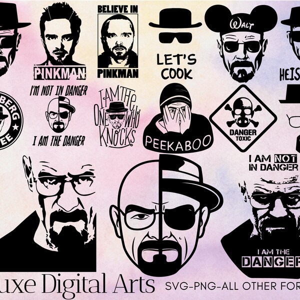 Heisenberg Clipart Bundle-Svg Png Files-Heisenberg Stickers-Heisenberg Svg Png Cricut-Heisenberg T-shirt Designs +15