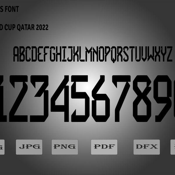 Sports Logo Qatar Font Sport Silhouette Font Letters And Numbers For Qatar World Cup Instant Download For Cricut