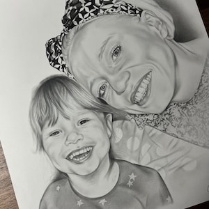 Custom Portrait of a loved one, Hand-drawn from any photo of choice