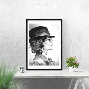 Polly Grey A4 Druck