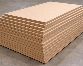 3/8" Thick MDF Wood Cut To Size For Home Improvement - Custom MDF Shapes & Sizes For Diy Home-Decor - Unfinished MDF for Furniture Projects