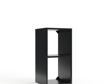 2 Cube Bookshelf For Storage Organization - Sturdy Cubby Shelf Suitable For End Table - Nightstand With Book Storage Personalized Home Decor