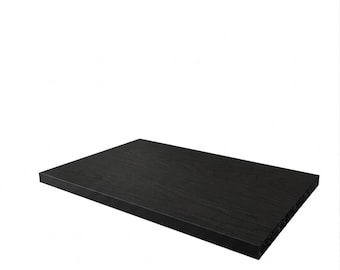 Black Custom Size Shelf For Cabinets or Walls 5/8" Thick -Custom Wood Shelf TFL Available in Multiple Colors-Custom Cut Shelving For Kitchen