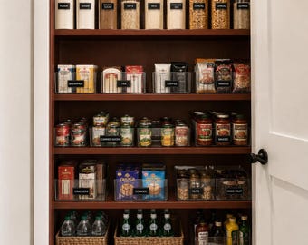 Mahogany Custom Size Cabinet Shelf Cut To Order For Kitchen Organizer - Cut To Size Pantry Shelves Best Storage Organization - Spice Display