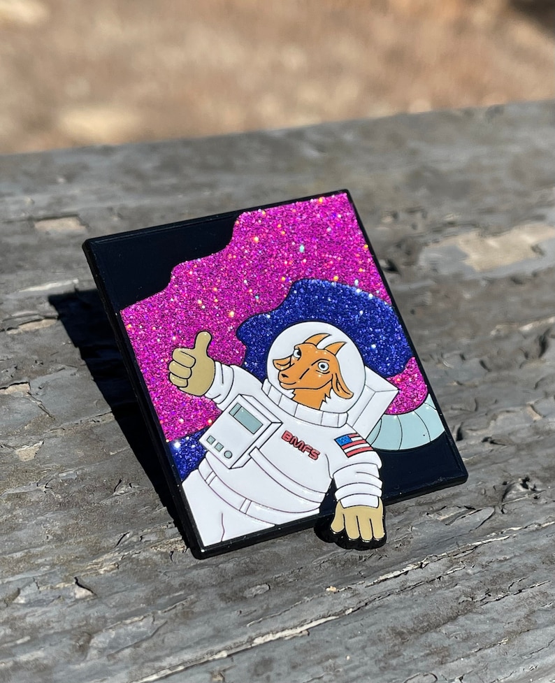 Billy Strings BMFS Space Goat OG Enamel Pin image 1