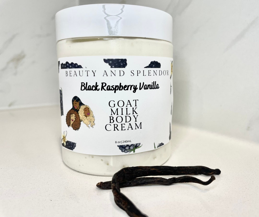 Goat Milk Cream Lotionblack Raspberry Etsy