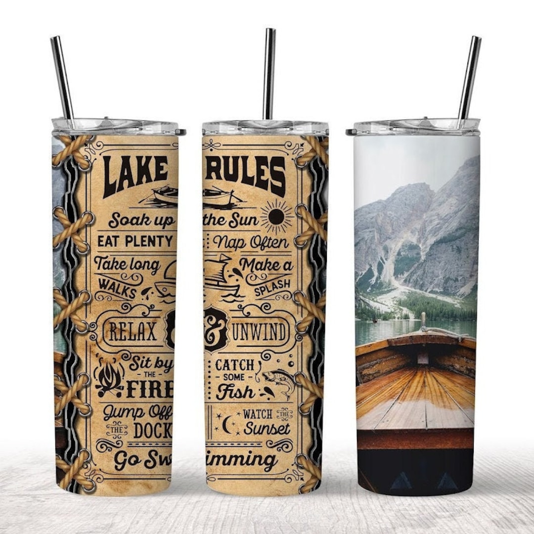 Lake Rules Tumbler, Lake Life, Lake Rules, Gifts for Lake Lovers, Gifts