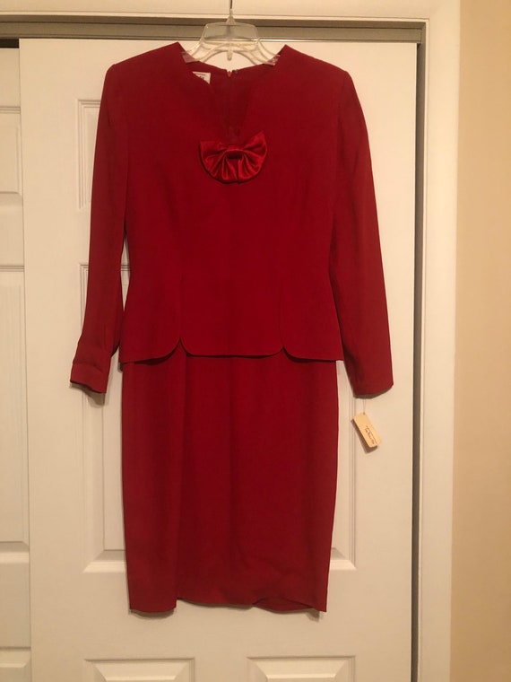 Brand New Vintage Talbots Albert Nipon  Red Dress 