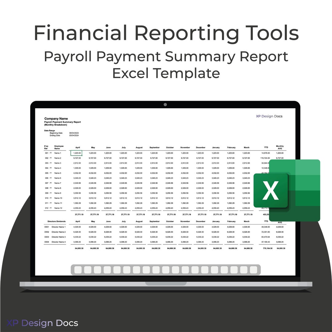Finance Reporting Tools - Payroll Payment Summary Report - Etsy