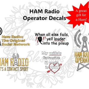 Ham Radio Outdoor Premium Vinyl Decal: Amateur Radio Operator, Laptop, Window