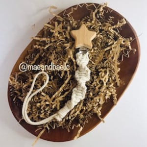 Wish on a Star Macrame Pacifier Clip