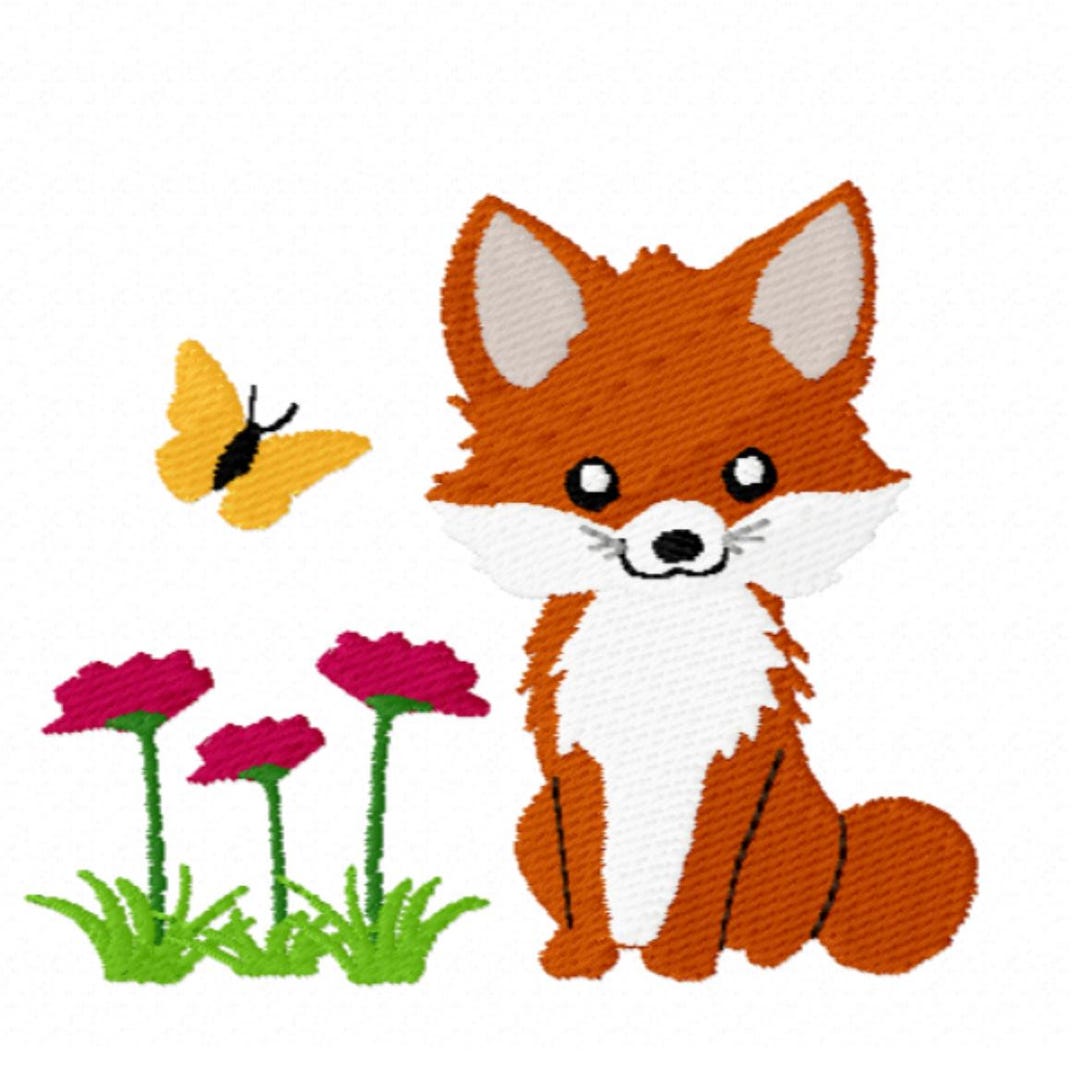 Fox Machine Images Fox Machine Embroidery Design - Etsy