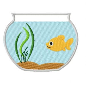 Goldfish machine embroidery design