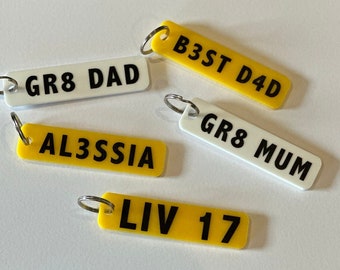 Personalised Number Plate Keyring | New Car | Car Gifts | First Time Driver