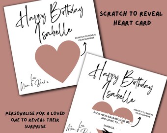 Scratch To Reveal Heart Surprise Card | Surprise a loved one | Surprise destination!