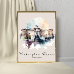 Buckingham Palace Wall Art watercolor| London | PRINTABLE Wall Art | Digital Download