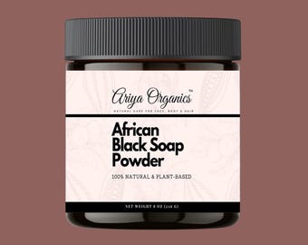 Ariya Organics African Black Soap Powder, 4oz | 8oz | 16oz
