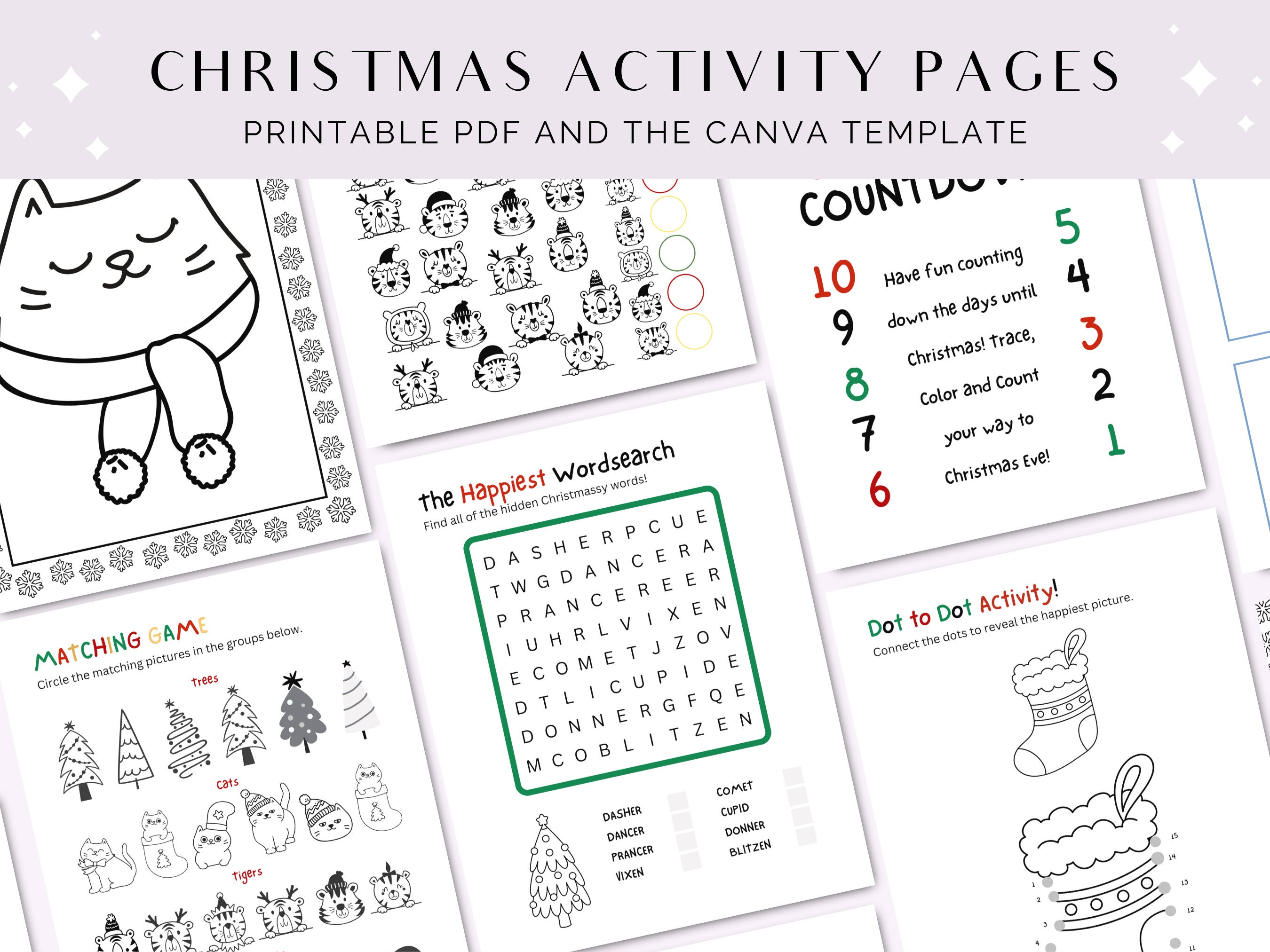 Christmas Activity Pages For Kids Printable