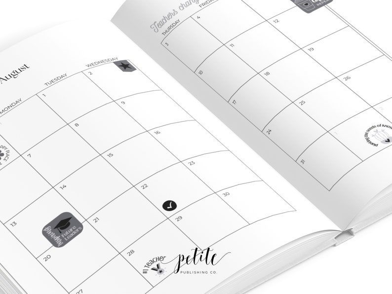PLR 2023 2024 Teacher Planner Printable PDF Canva Template Etsy