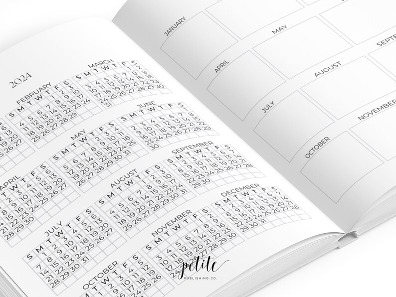 PLR Large Print 2024 Planner Printable Pdf Calendar Monthly Etsy Canada