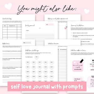Self Love Journal Printable, PLR Resell, Minimal, Mental Health, Guided ...