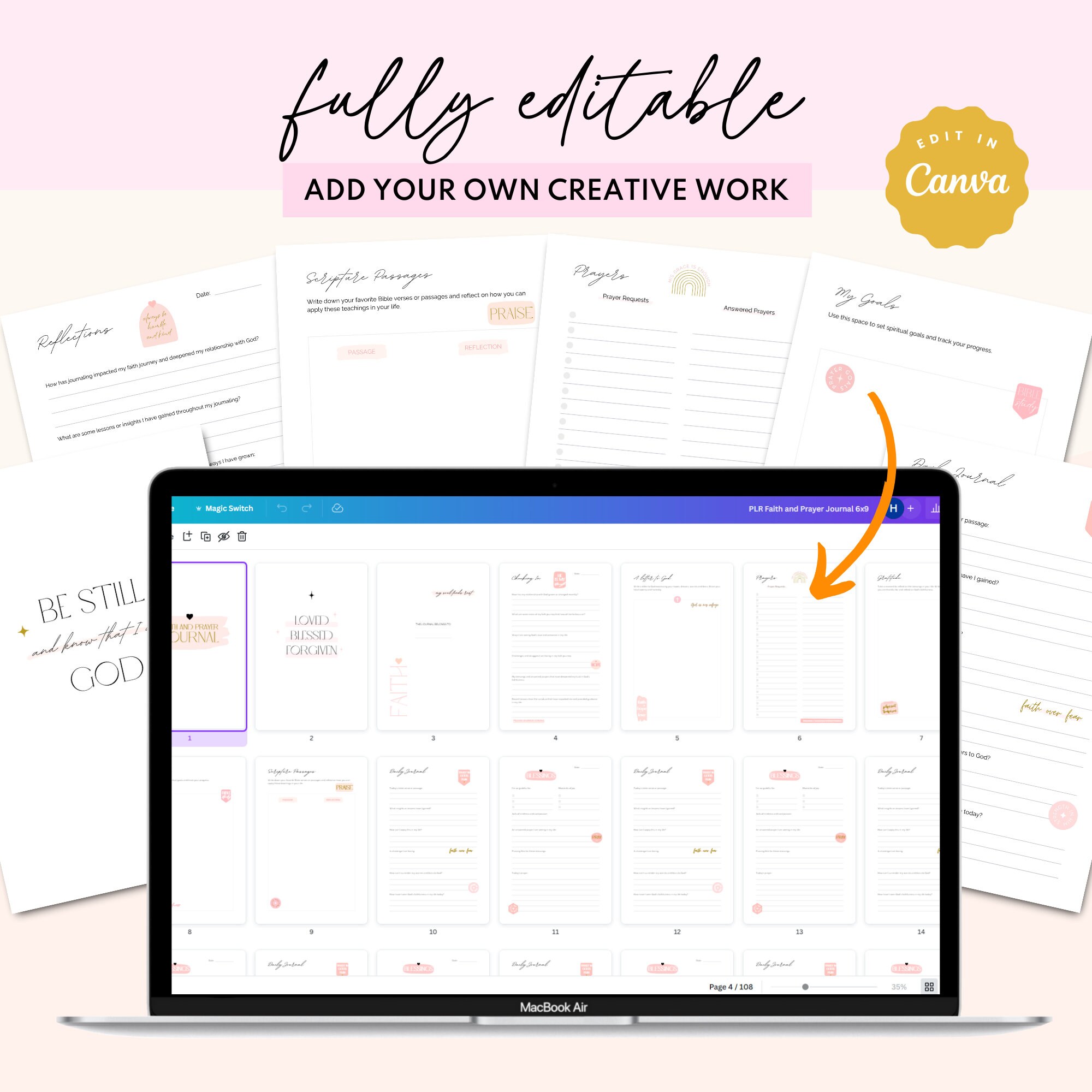 Faith and Prayer Journal Printable, PLR Resell, Prayer Bible Study ...