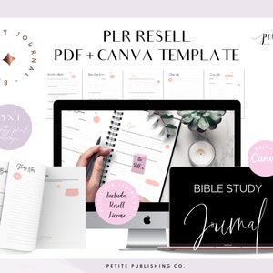 PLR Bible Verse Journal Printable PDF, Canva Template, Prayer ...