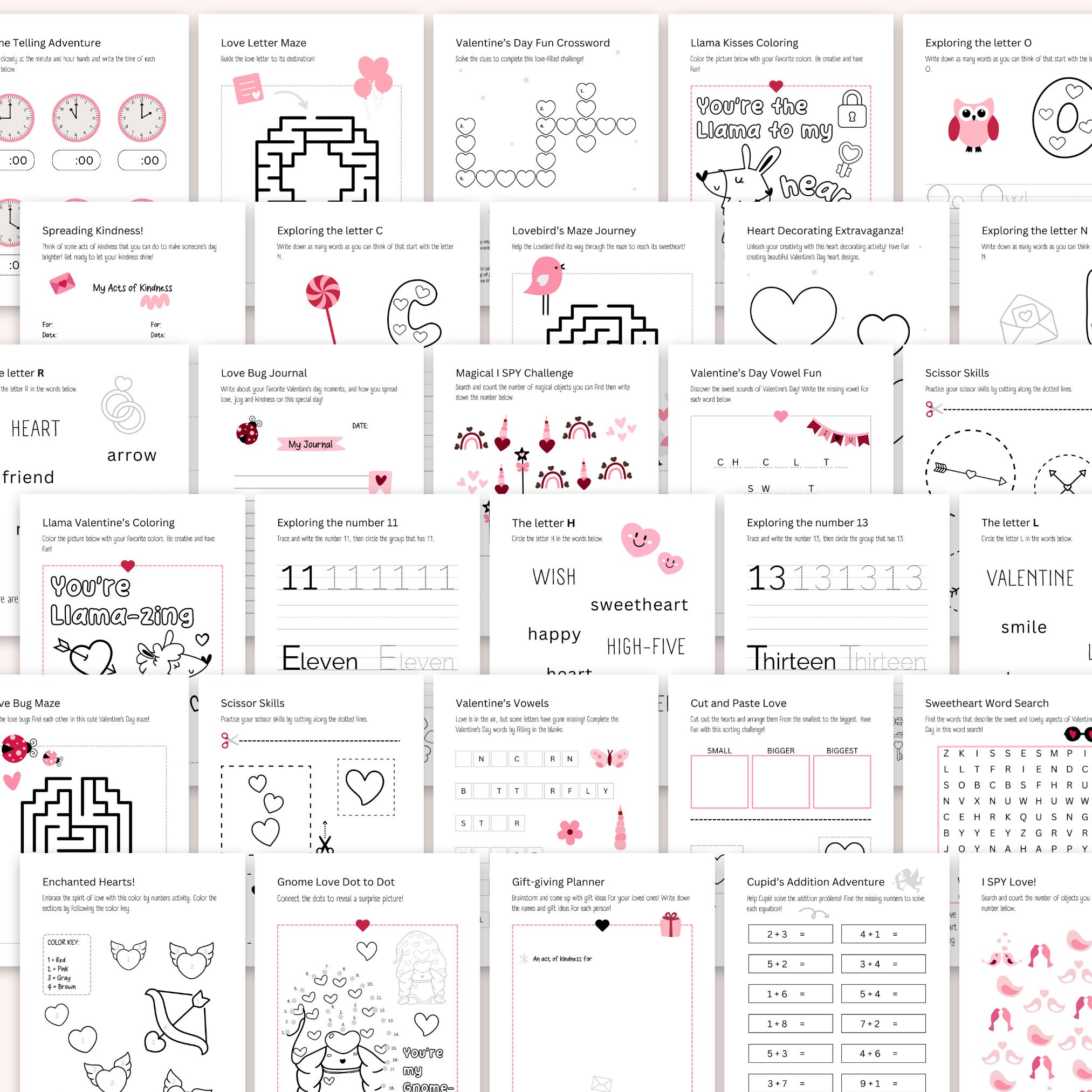 Valentines Activity Pages for Kids Printable PDF, PLR Resell Coloring ... Valentines Activity Pages for Kids Printable PDF, PLR Resell Coloring ...