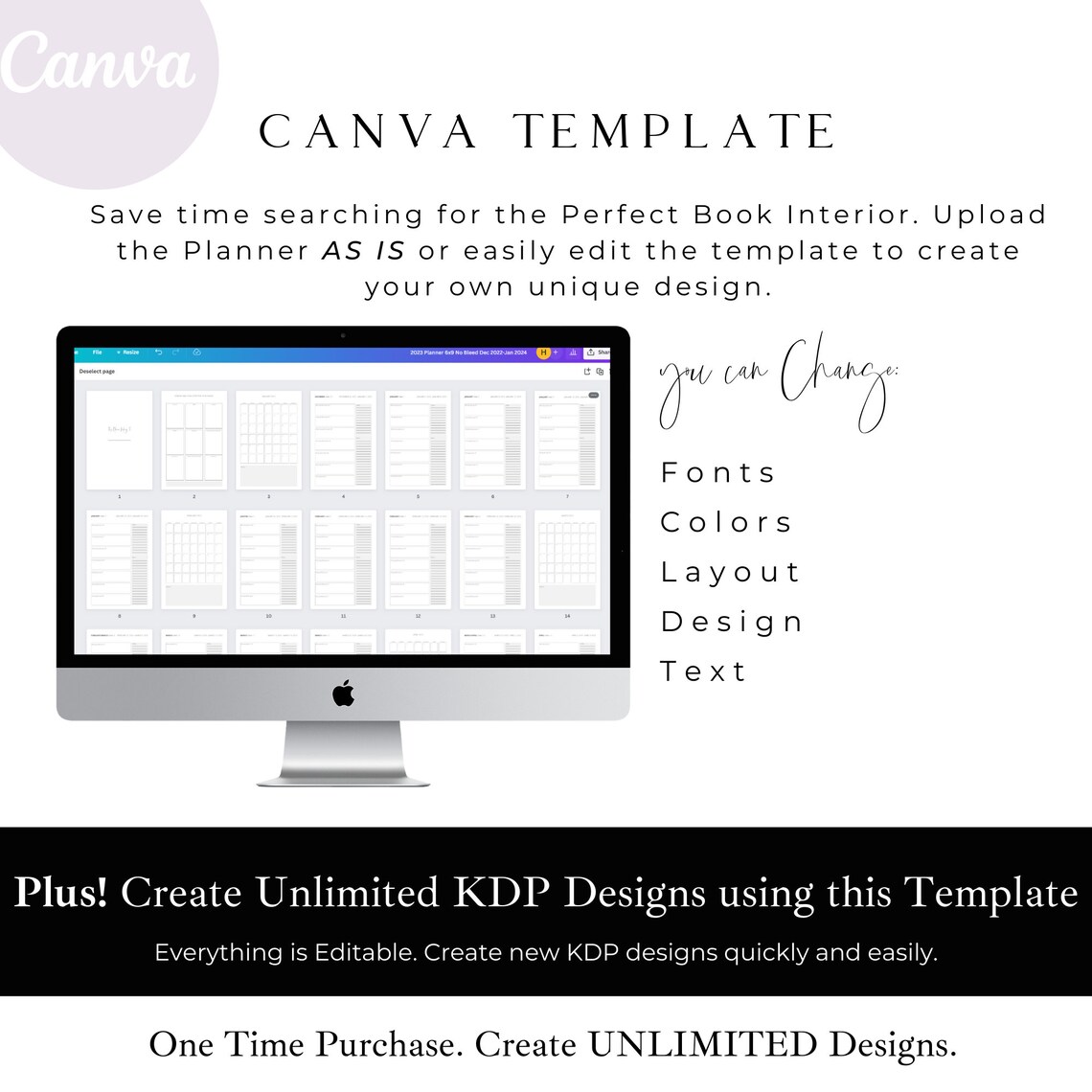 20232024 Planner 6x9 No Bleed KDP Interior KDP Template KDP Etsy