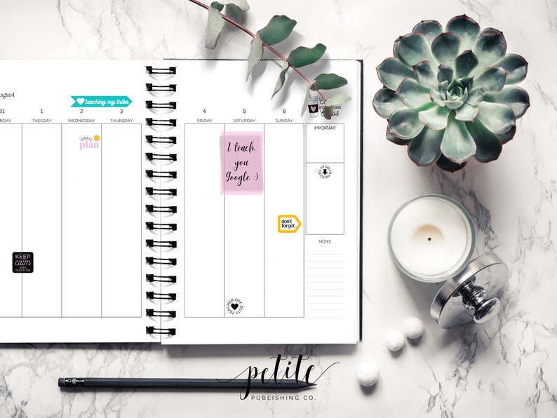 PLR 2023 2024 Teacher Planner Printable PDF Canva Template Etsy Denmark