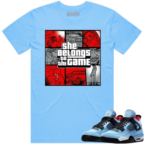 Buy Jordan 4 Cactus Jack 4s Shirt to Match RED BELONGS TO the Game Online in India Etsy