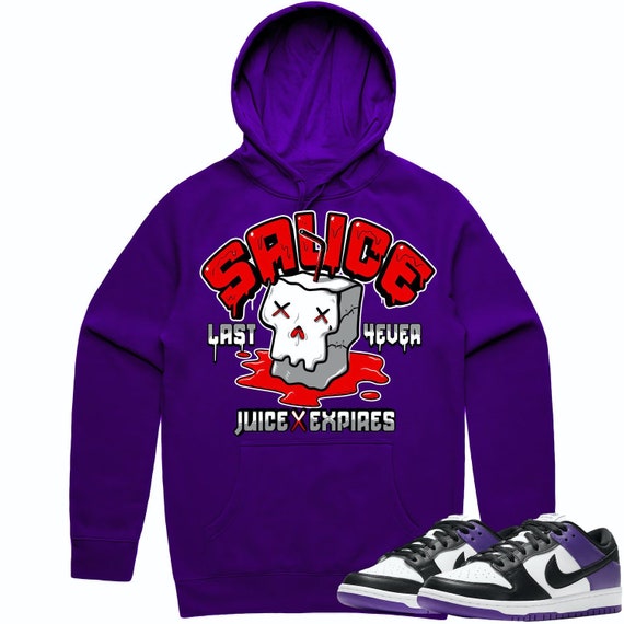 Court Purple Dunks Hoodie to Match RED SAUCE Etsy