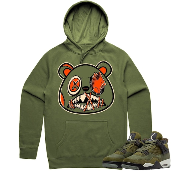 Jordan 4 Craft Olive 4s Hoodie to Match CELADON MONEY TALKS Baws Etsy