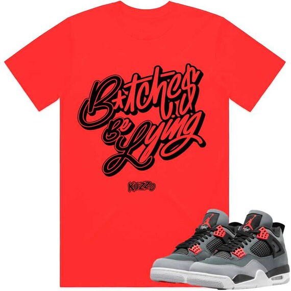 Air Jordan Retro 4 Infrared Sneaker Shirt Tees to Match BBL - Etsy