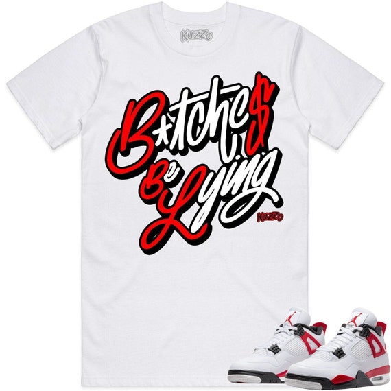 Jordan 4 Red Cement 4s Shirt to Match RED BBL Etsy UK