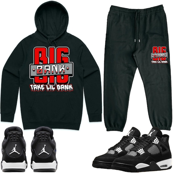 Jordan 4 White Thunder 4s Sneaker Outfit Hoodie Jogger Set RED BIG BANK Etsy