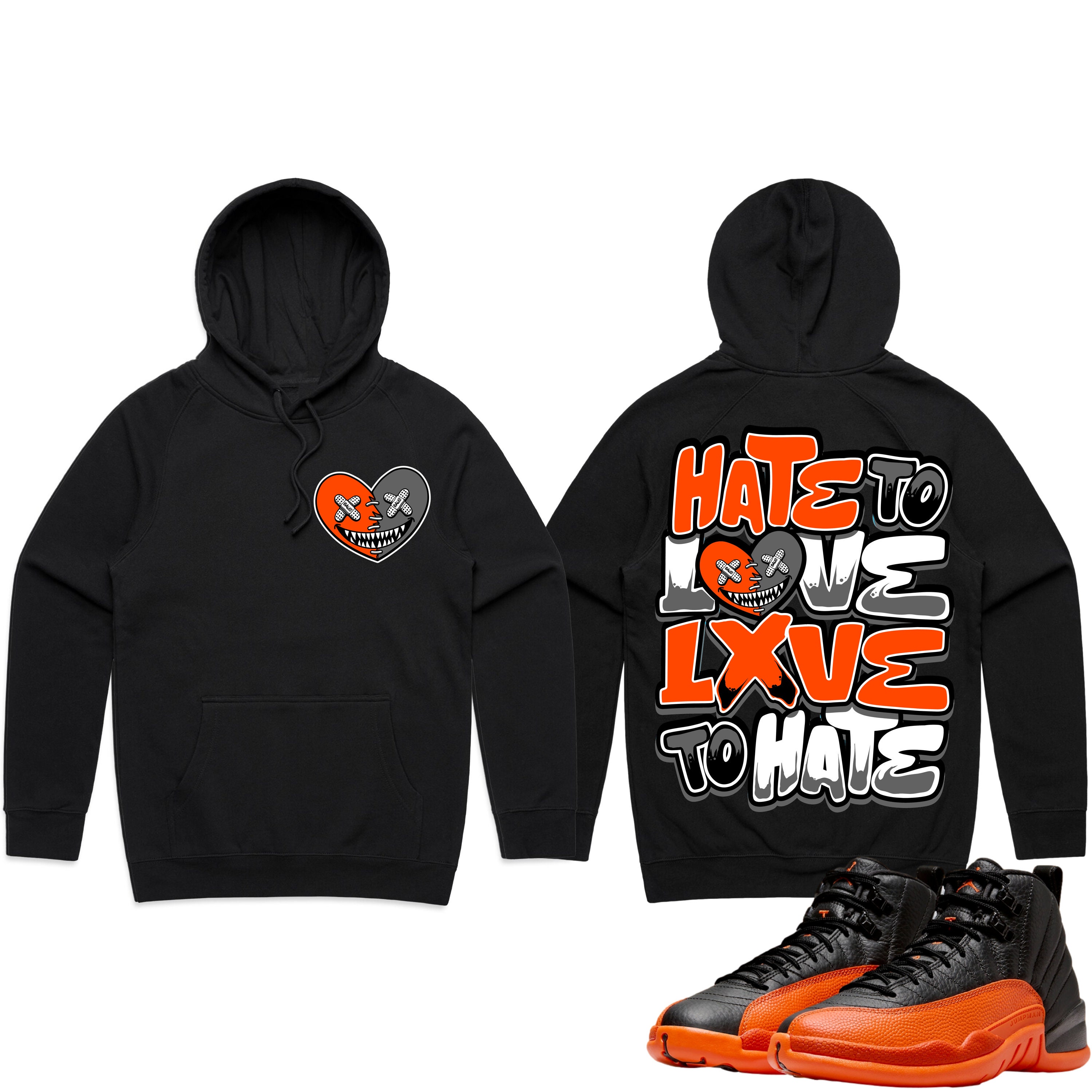 Brilliant Orange 12s Hoodie Jordan 12 Brilliant Orange Hoodie