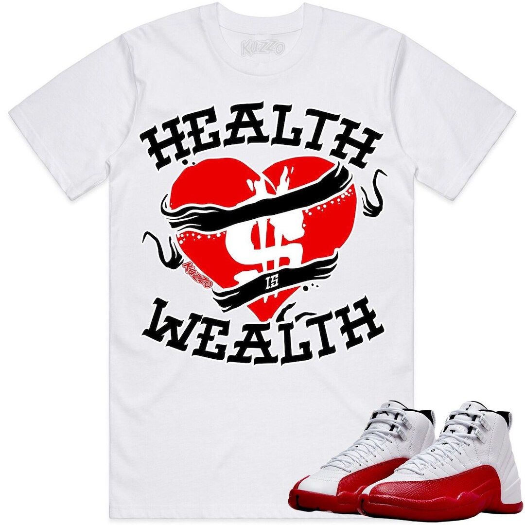 red and black 12s shirt