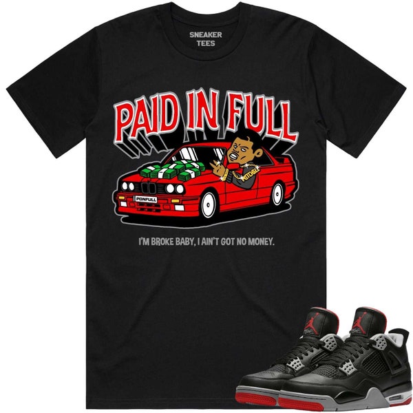 Jordan 4 Bred Reimagined 4s Shirt to Match - RED PAID