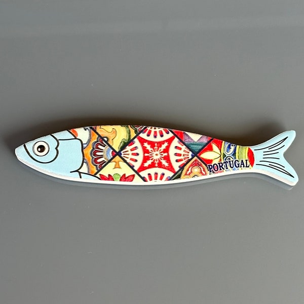 Fridge Magnet, Portuguese Sardine Tile, Beach House Decor, Classic, Home, Traditional, Home, Kitchen, Fish, Family, Him. Her, Gift