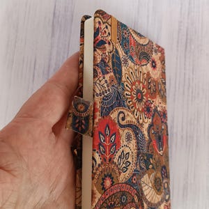 Carnet en liège, écologique, végétalien, respectueux de l'environnement, portugais, parfait, rectangulaire, cadeau, elle, maman, papa, femme, idées cadeaux de voyage, marguerite blanche