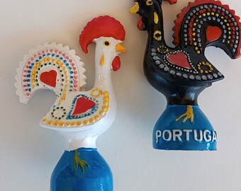 Decoración Típica Portuguesa Barcelos Gallo Negro, Símbolo de Identidad Nacional, Romántico, Pintado a Mano, Glorioso, Recuerdo para Todos