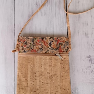 Bolso de viaje, Mujer, Vegano ecológico, Corcho con estampado de azulejos portugueses, Bolso bandolera, Regalo sostenible, Con clase, Trabajo
